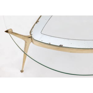 Cesare Lacca Italian Bronze and Glass Coffee table by Fontana Arte, 1950s