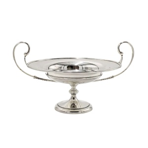 Antique Large Solid Silver Pedestal Dish Comport Table Centre 929g
