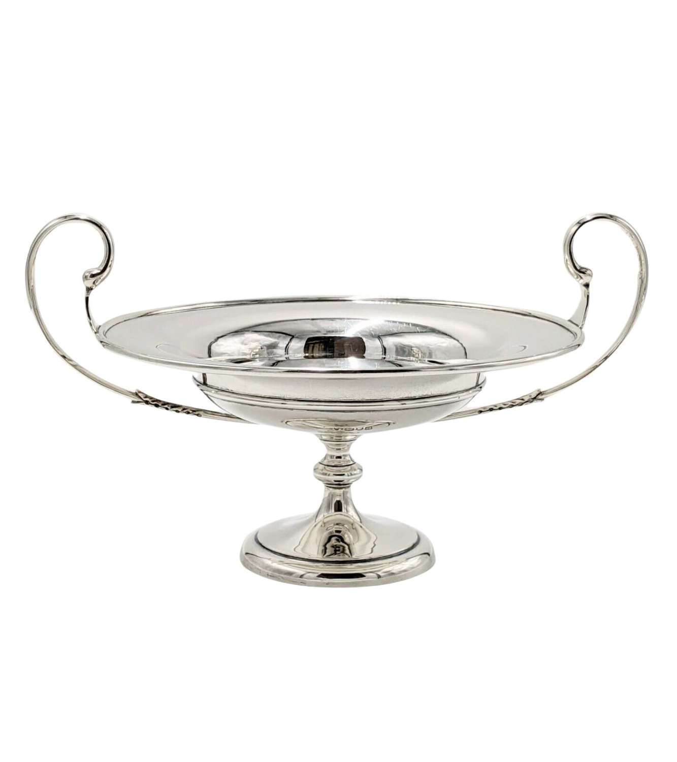 Antique Large Solid Silver Pedestal Dish Comport Table Centre 929g