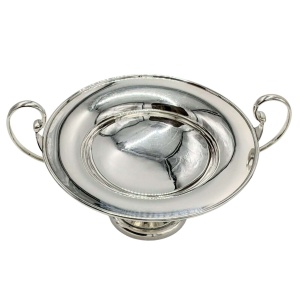 Antique Large Solid Silver Pedestal Dish Comport Table Centre 929g