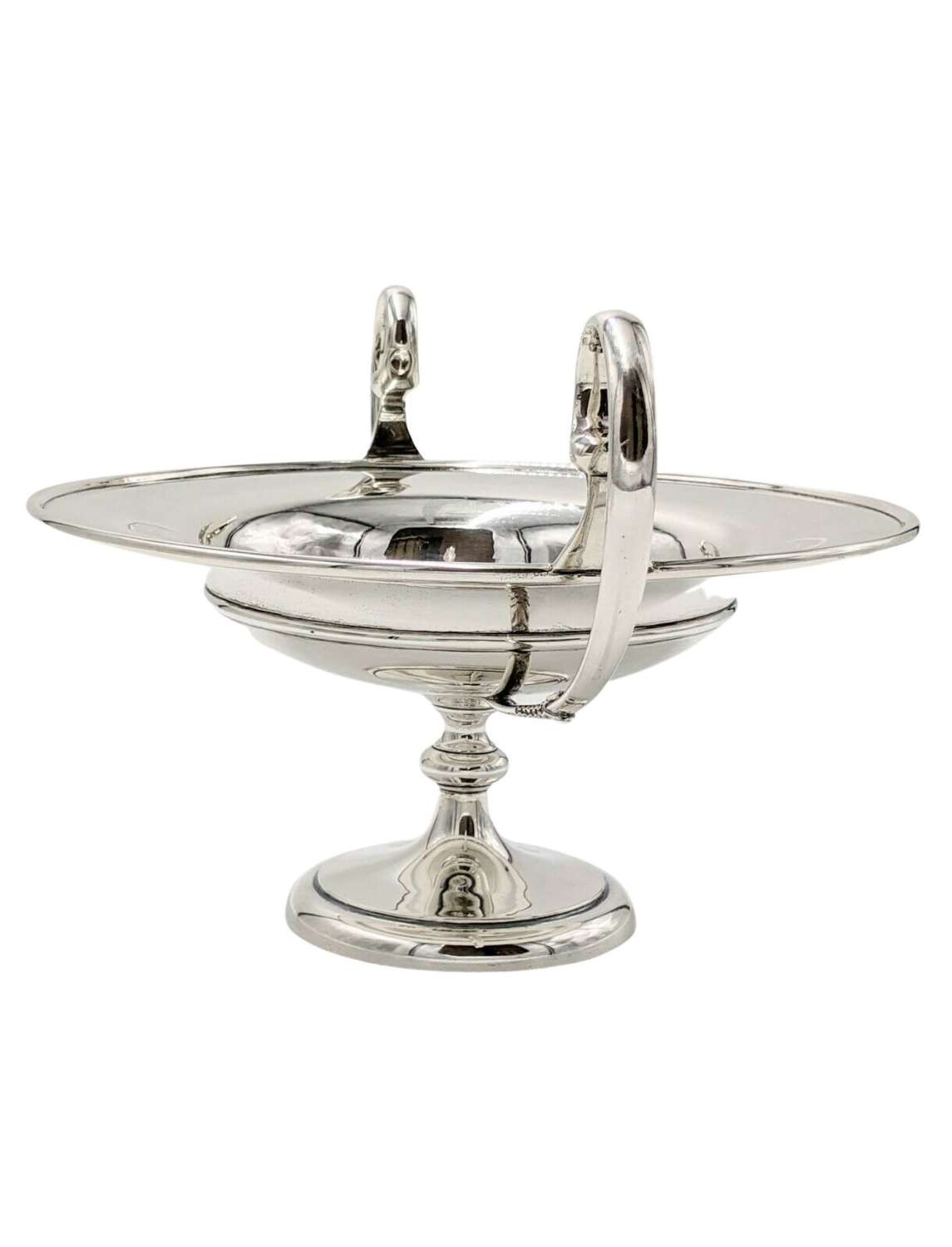 Antique Large Solid Silver Pedestal Dish Comport Table Centre 929g