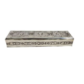 Antique Silver Box Very Large Art Nouveau Reynolds Angels Box Solid 26