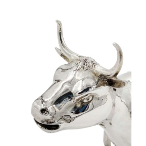 Antique Silver Cow Creamer Solid Sterling Simon Rosenau c1900