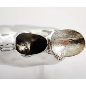 Antique Silver Cow Creamer Solid Sterling Simon Rosenau c1900