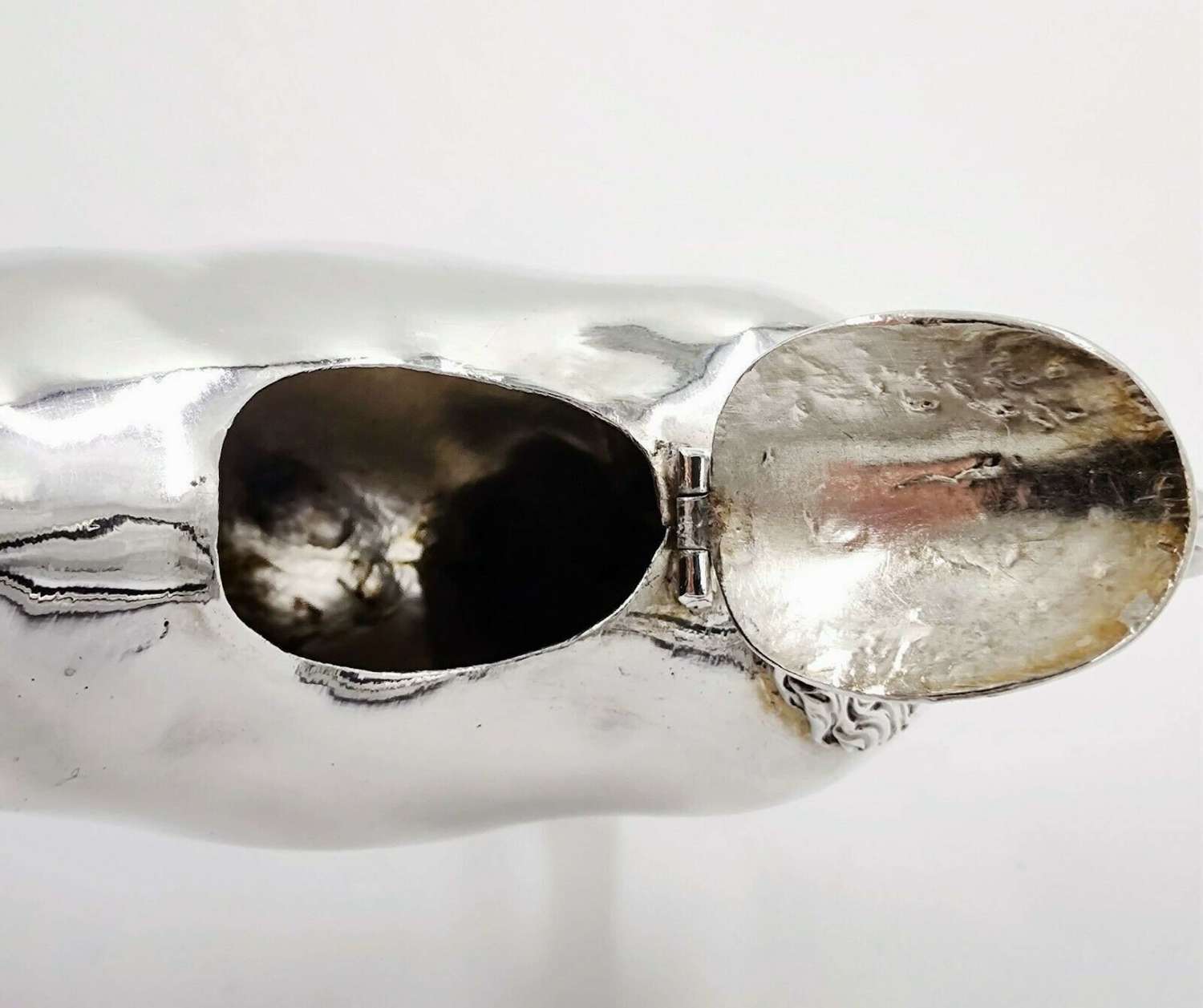 Antique Silver Cow Creamer Solid Sterling Simon Rosenau c1900