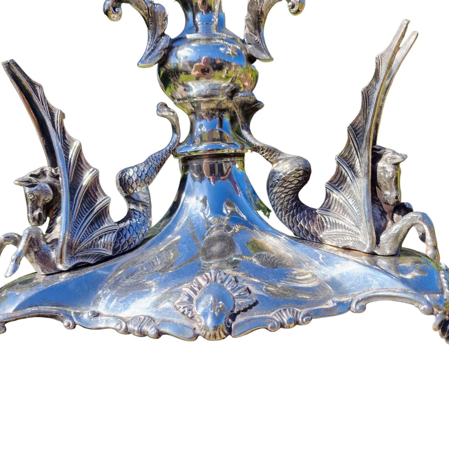 Antique Silver Plate Extra Large Table Centre c1880 James Deakin