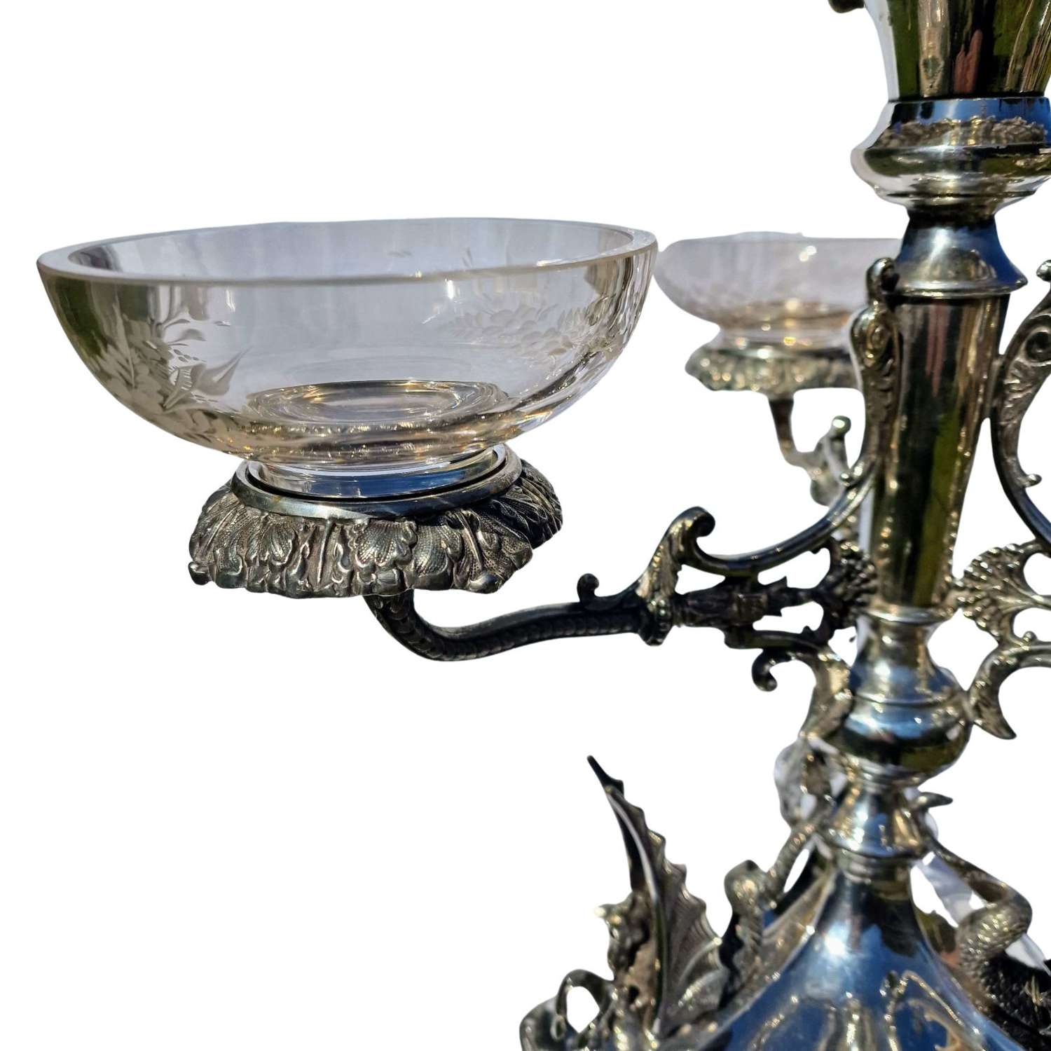 Antique Silver Plate Extra Large Table Centre c1880 James Deakin