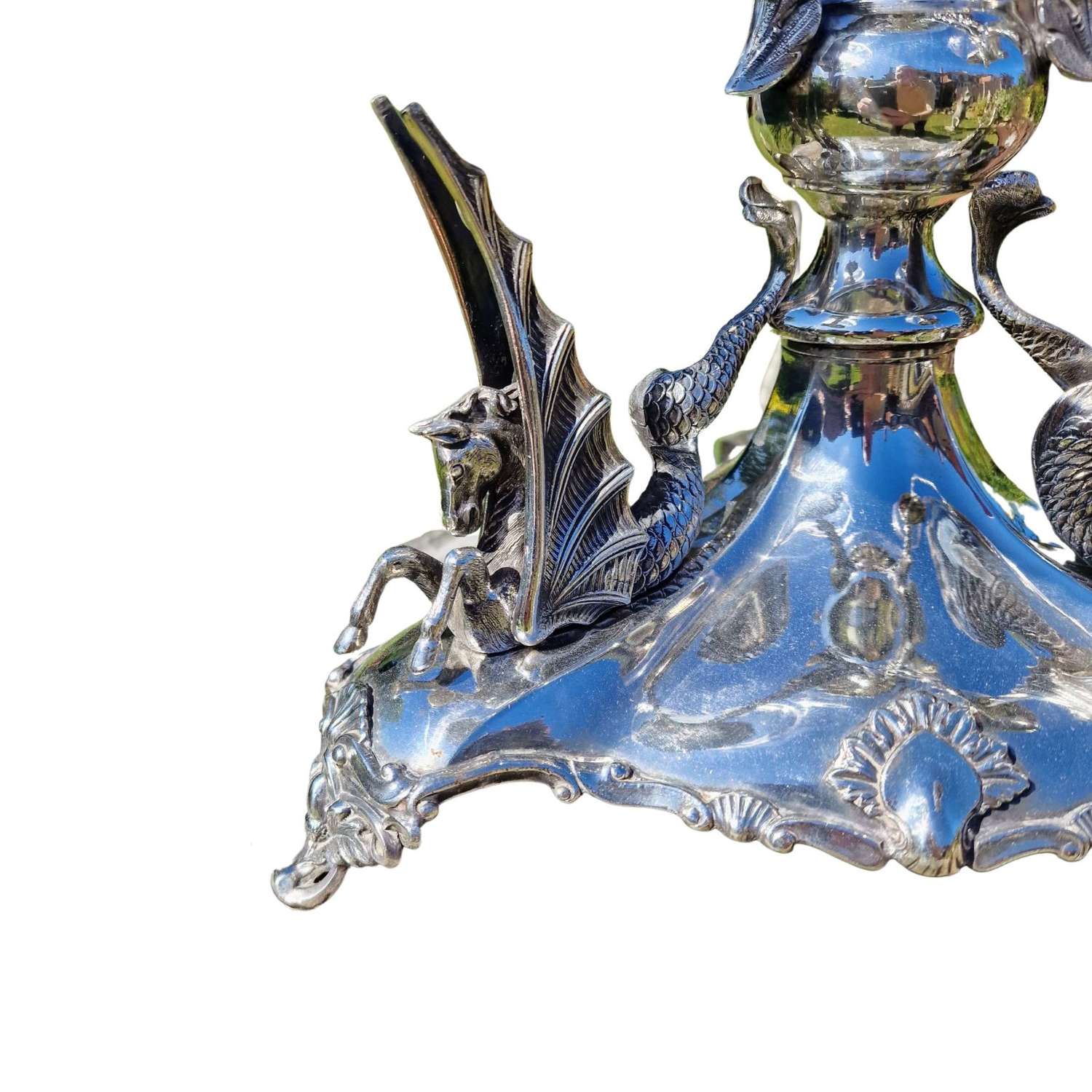Antique Silver Plate Extra Large Table Centre c1880 James Deakin