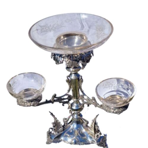 Antique Silver Plate Extra Large Table Centre c1880 James Deakin