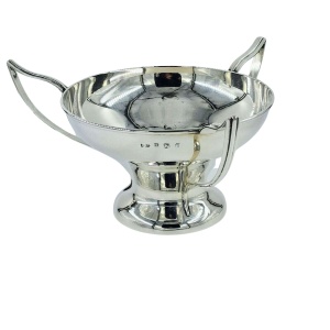 Antique Solid Silver Art Nouveau Bowl 1908 Dish Tyg Centrepiece
