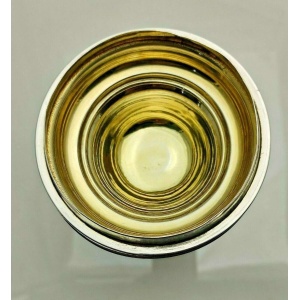 Antique Solid Silver Large Chalice Cup & Cover 1844 391g 25cm 1 Pint