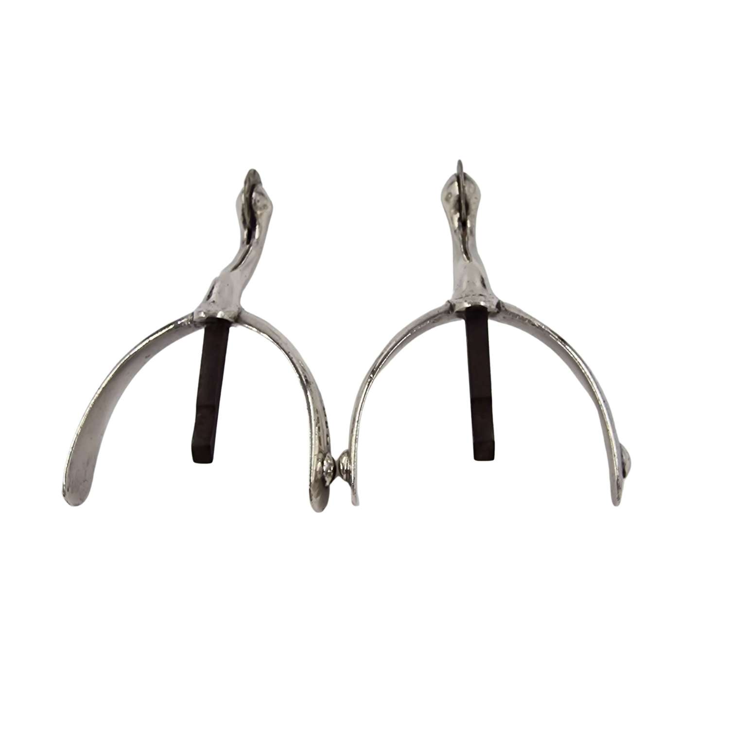 Antique Solid Silver Spurs Pair For Riding Boots 1898