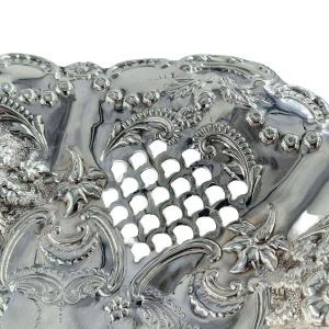 Antique Solid Silver Stunning Comport 1898 Dish Bowl