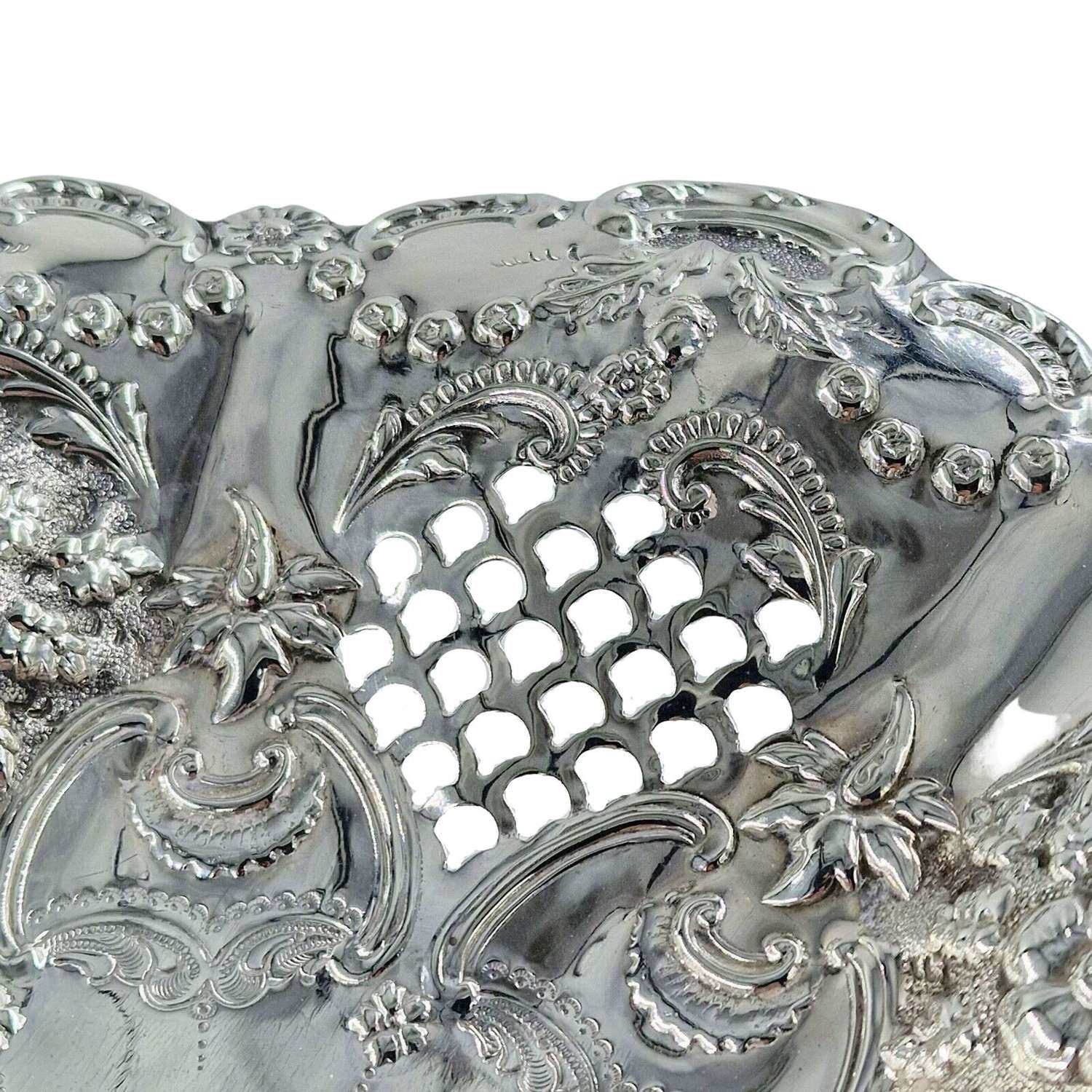 Antique Solid Silver Stunning Comport 1898 Dish Bowl