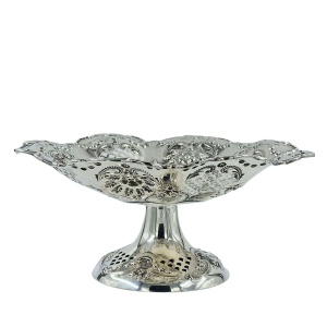 Antique Solid Silver Stunning Comport 1898 Dish Bowl