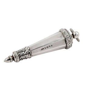 Antique Solid Silver Whistle in Sheath 1860