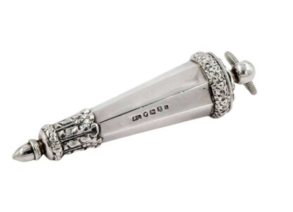Antique Solid Silver Whistle in Sheath 1860 - Image 2