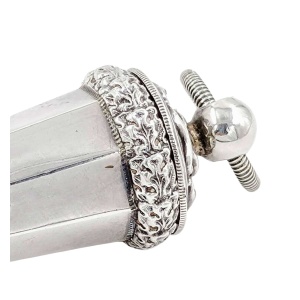 Antique Solid Silver Whistle in Sheath 1860