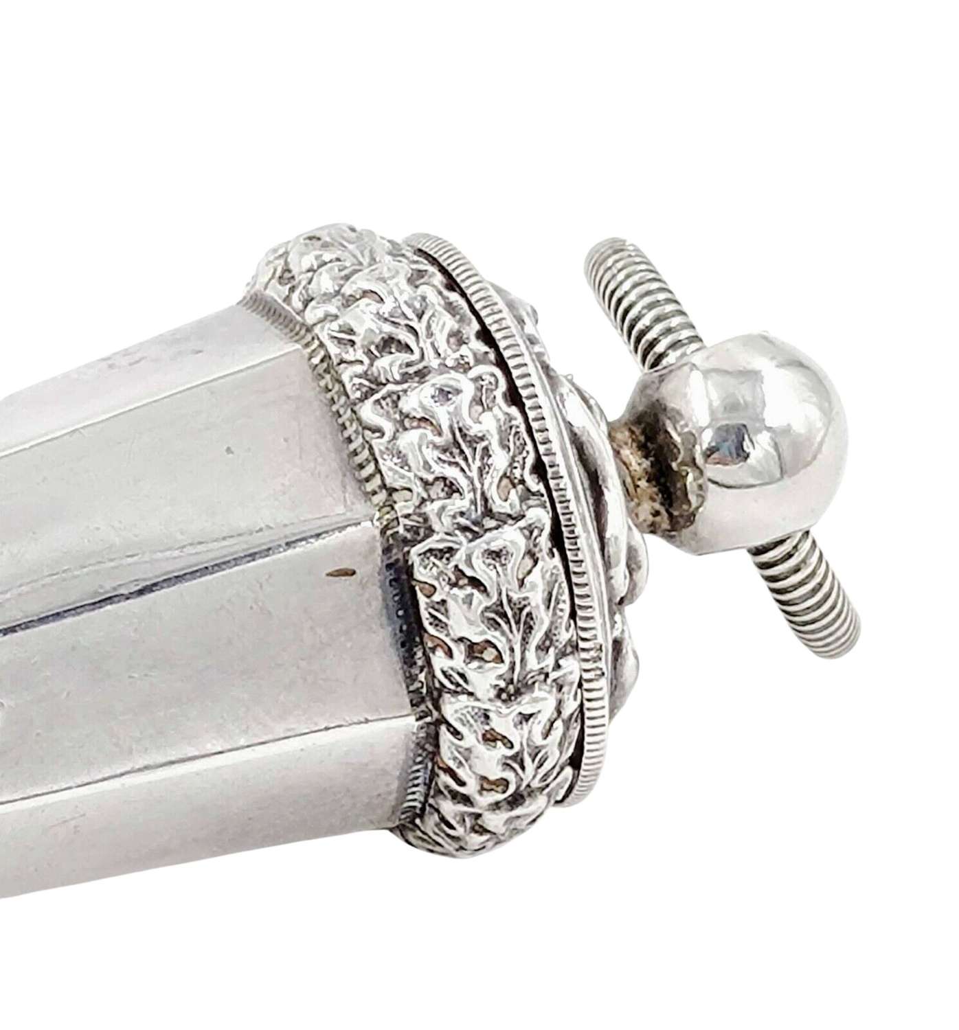 Antique Solid Silver Whistle in Sheath 1860