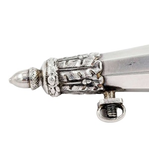 Antique Solid Silver Whistle in Sheath 1860