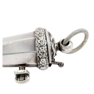 Antique Solid Silver Whistle in Sheath 1860