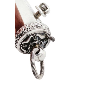 Antique Solid Silver Whistle in Sheath 1860