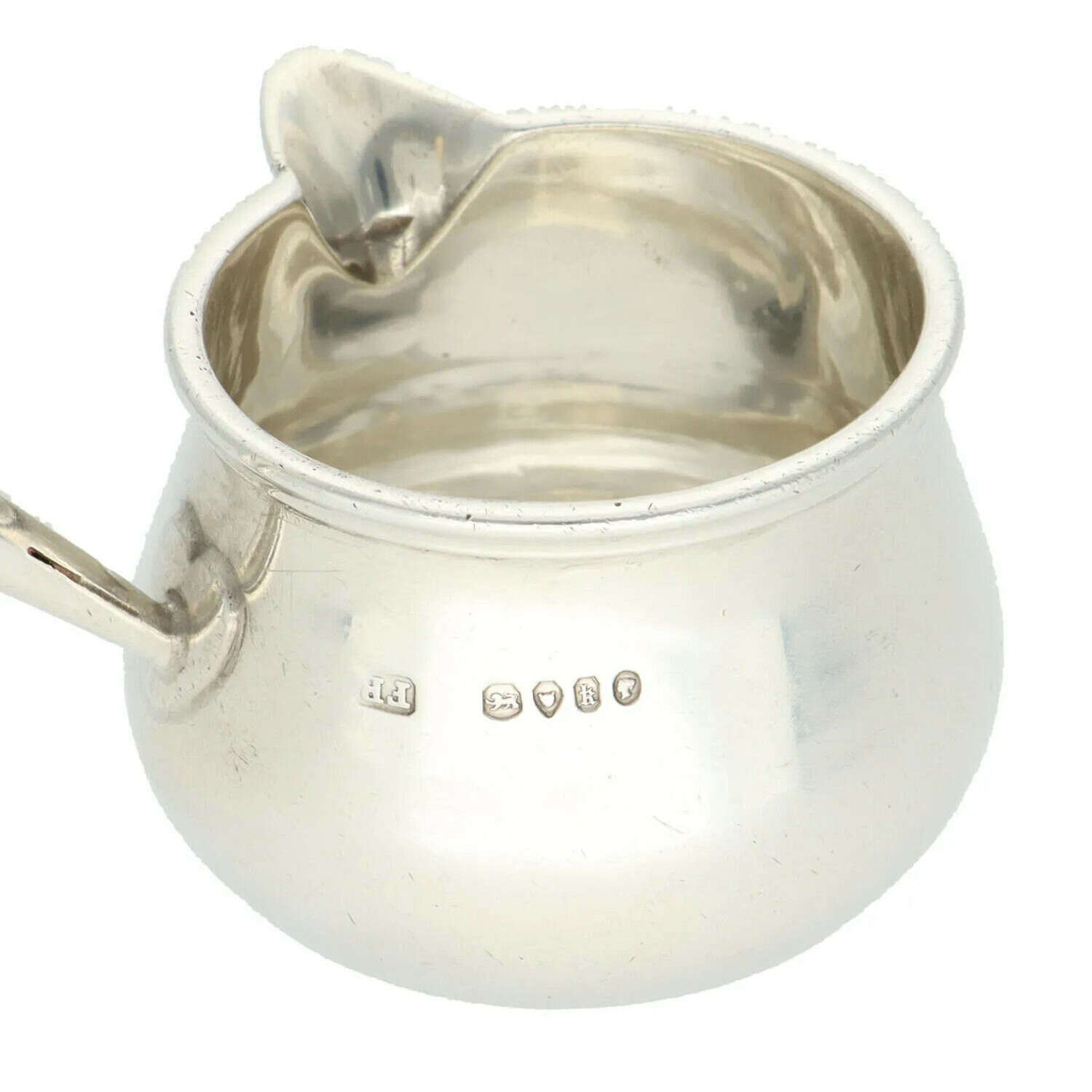 Antique Sterling Solid Silver Brandy Pan Warmer Sauce Cream 1865