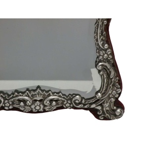 Antique Sterling Solid Silver Dressing Table Mirror 1904 32cm Tall