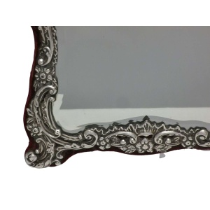 Antique Sterling Solid Silver Dressing Table Mirror 1904 32cm Tall