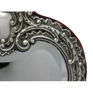 Antique Sterling Solid Silver Dressing Table Mirror 1904 32cm Tall