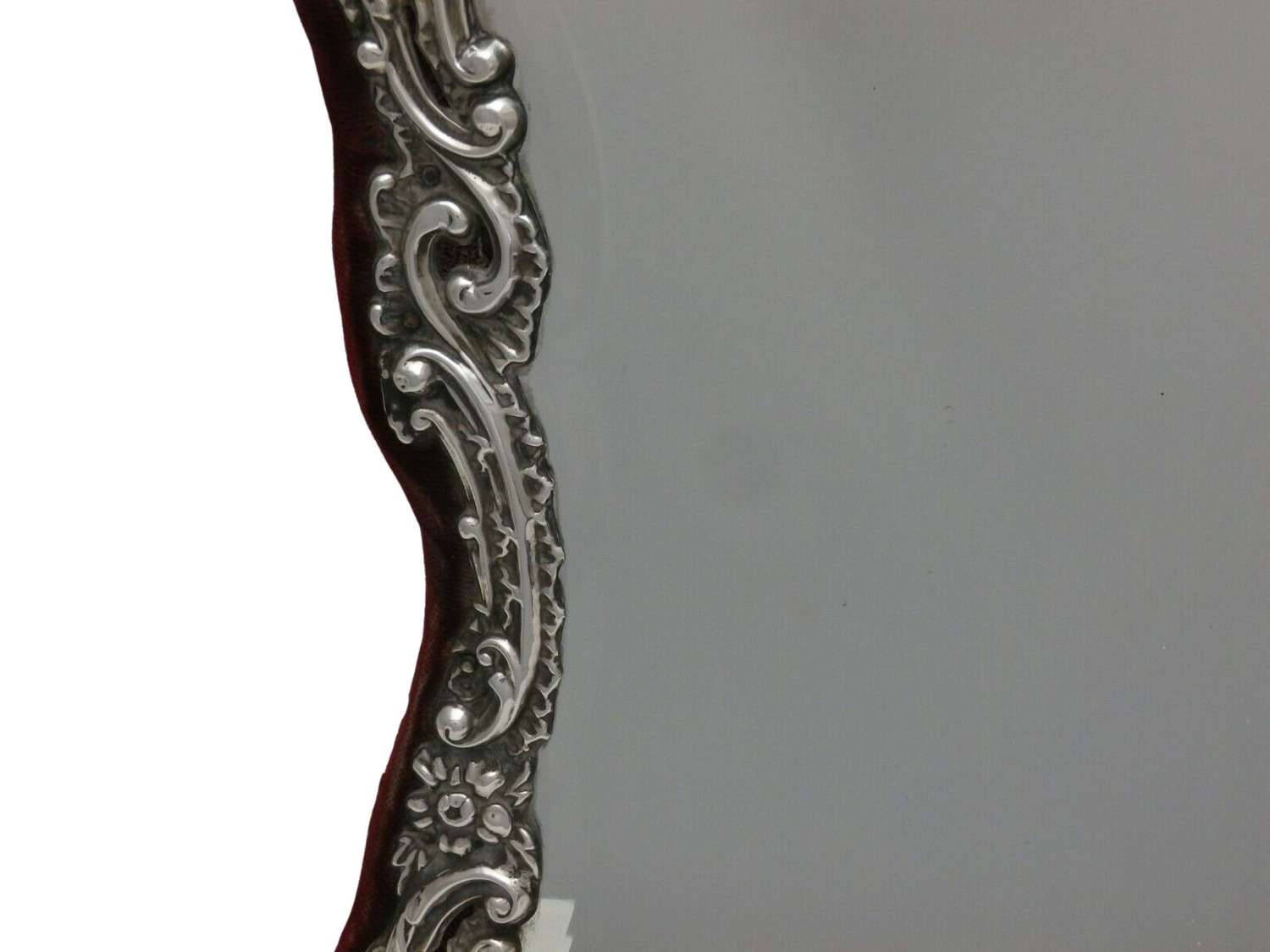 Antique Sterling Solid Silver Dressing Table Mirror 1904 32cm Tall