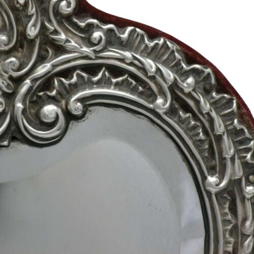 Antique Sterling Solid Silver Dressing Table Mirror 1904 32cm Tall