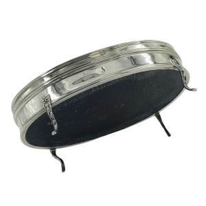 Antique Sterling Solid Silver Pique Work Extra Large Jewellery Box