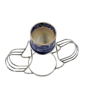 Art Deco Antique Solid Silver Toast Rack & Egg Cup 1921