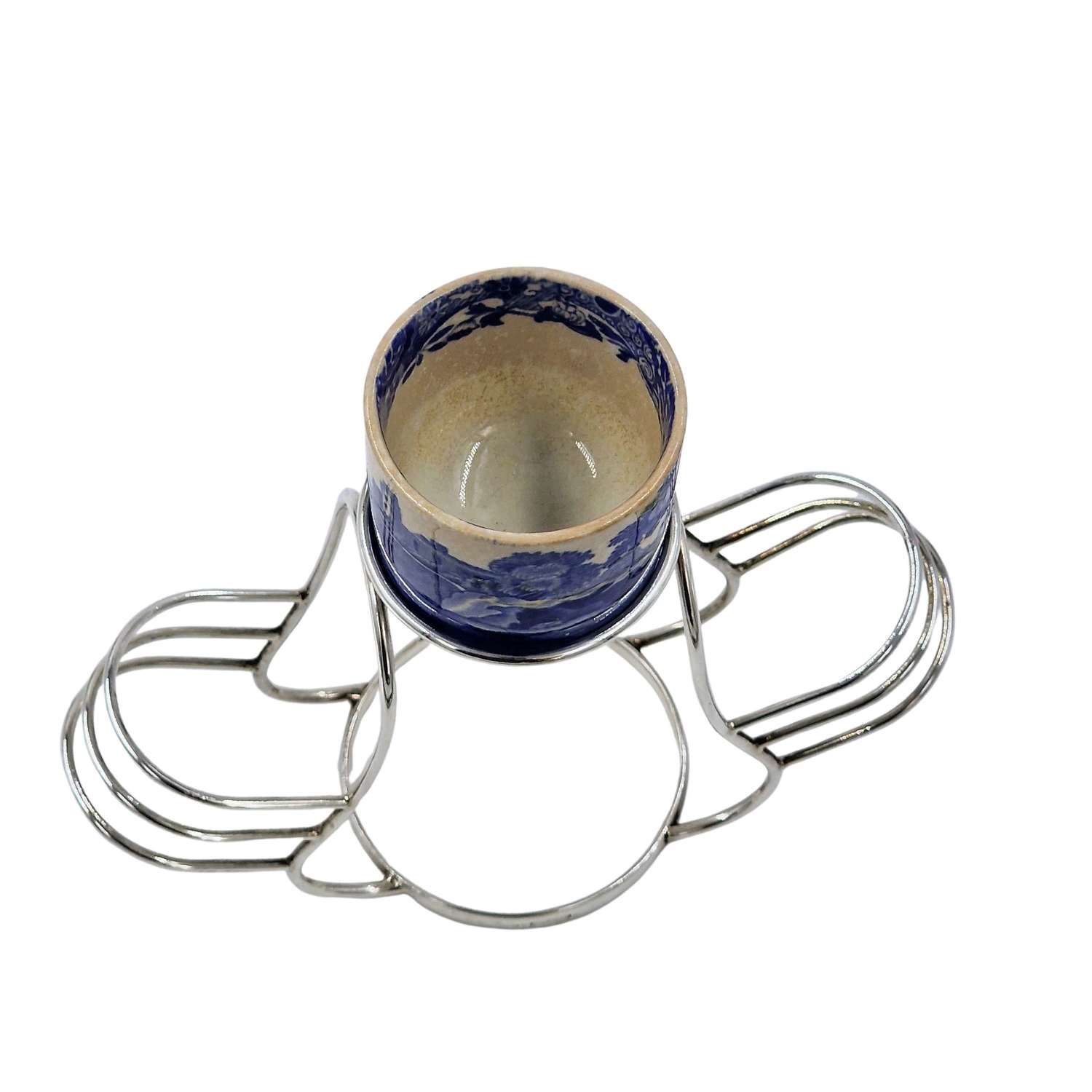Art Deco Antique Solid Silver Toast Rack & Egg Cup 1921