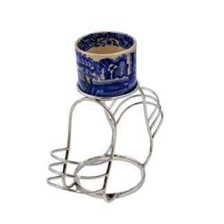 Art Deco Antique Solid Silver Toast Rack & Egg Cup 1921