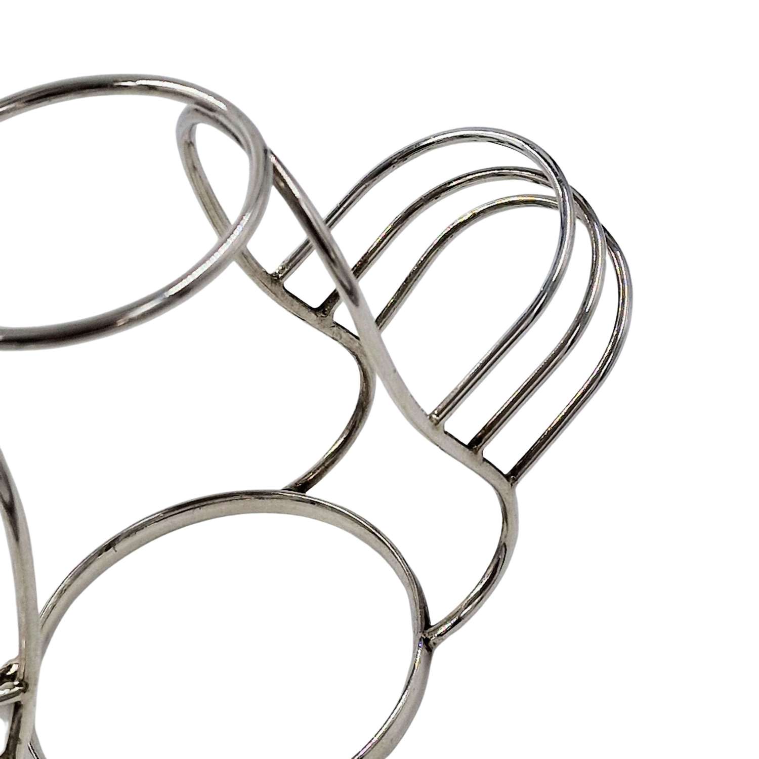 Art Deco Antique Solid Silver Toast Rack & Egg Cup 1921