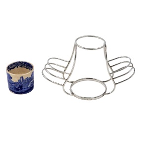 Art Deco Antique Solid Silver Toast Rack & Egg Cup 1921