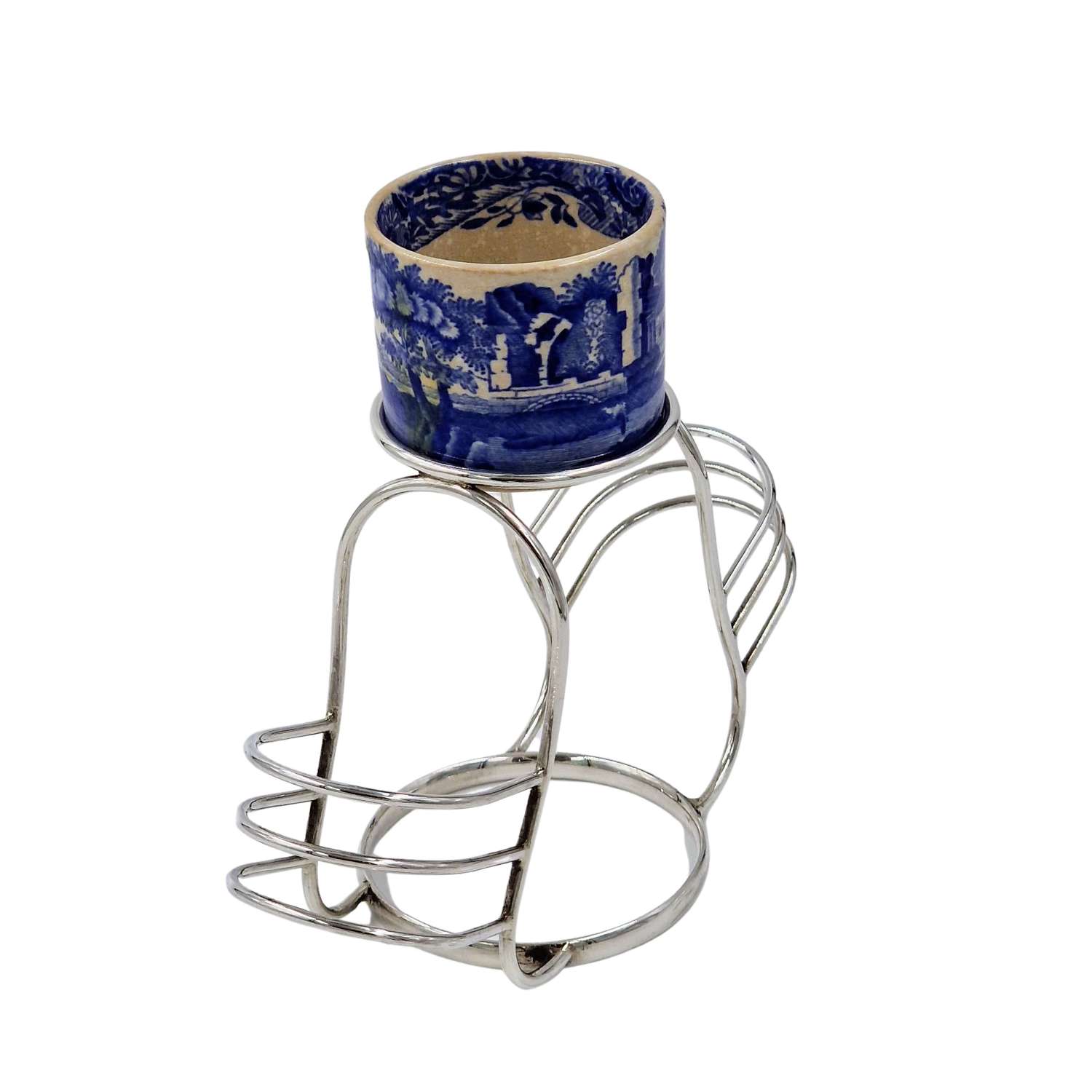 Art Deco Antique Solid Silver Toast Rack & Egg Cup 1921