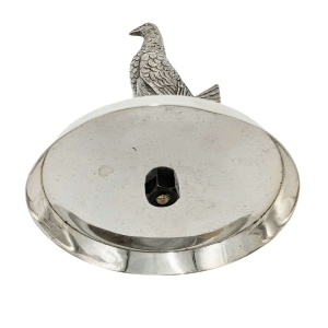 Art Deco Car Mascot Solid Silver Fighting Cock Radiator Cap Stand 1926