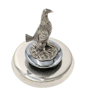 Art Deco Car Mascot Solid Silver Fighting Cock Radiator Cap Stand 1926