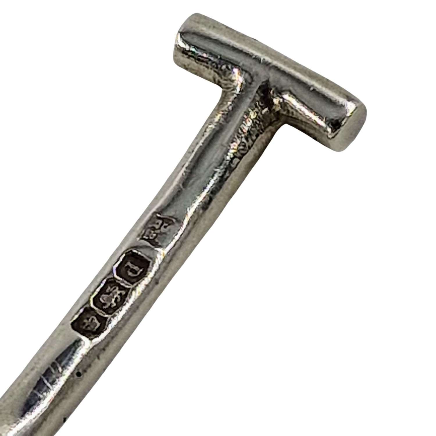 Art Deco RARE Antique Solid Silver Spade Caddy Spoon