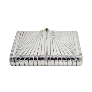Art Deco Solid Silver & 14k Gold Russian Case Faberge Antique