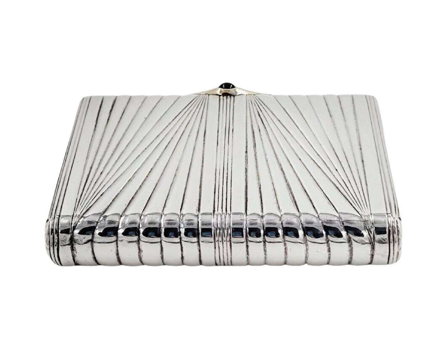 Art Deco Solid Silver & 14k Gold Russian Case Faberge Antique