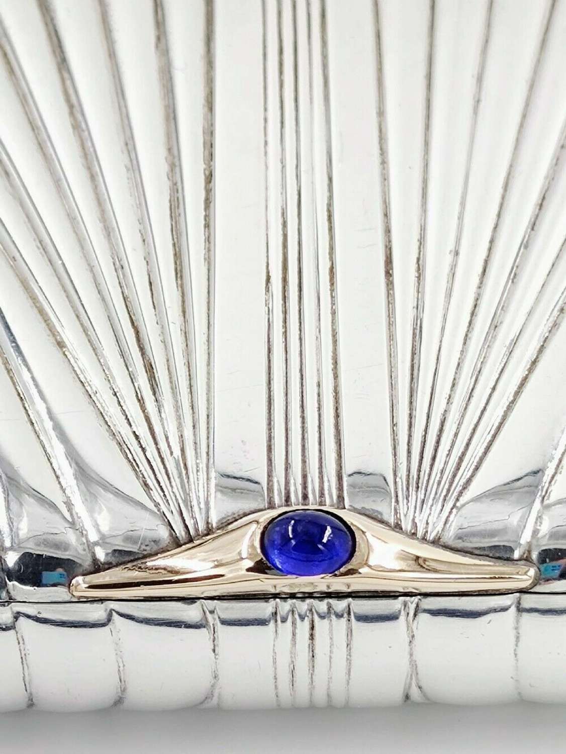 Art Deco Solid Silver & 14k Gold Russian Case Faberge Antique