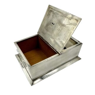 Art Deco Solid Silver Box Ashtray Match Strike Vesta Combination