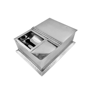 Art Deco Solid Silver Box Ashtray Match Strike Vesta Combination