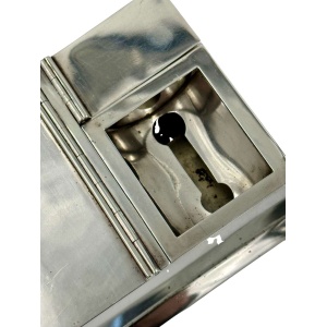 Art Deco Solid Silver Box Ashtray Match Strike Vesta Combination