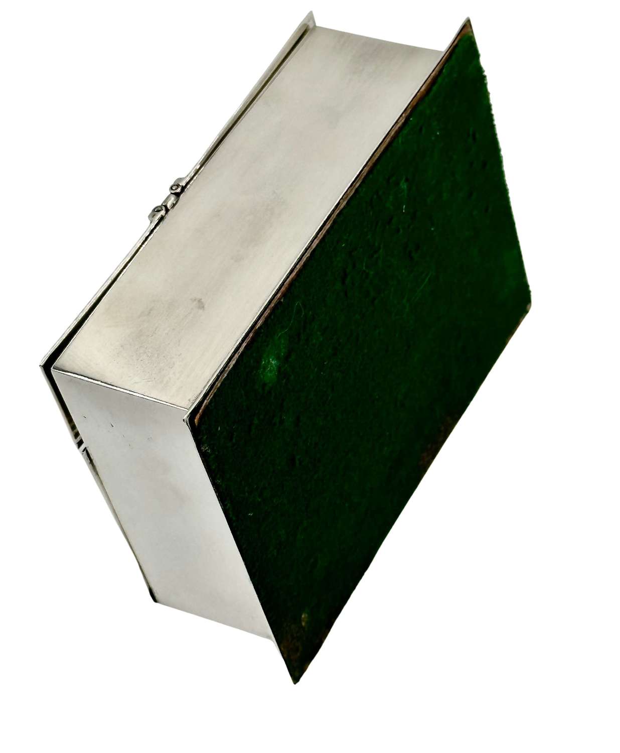 Art Deco Solid Silver Box Ashtray Match Strike Vesta Combination