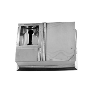 Art Deco Solid Silver Box Ashtray Match Strike Vesta Combination